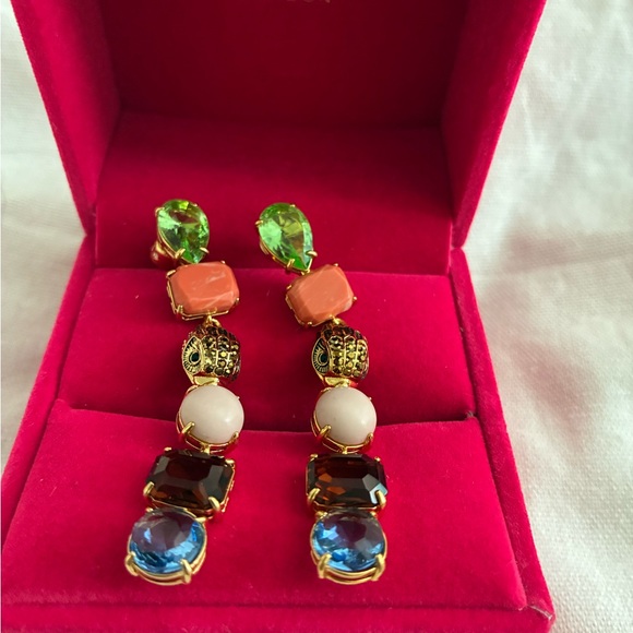 Kurt Geiger Jewelry - Kurt Geiger Gold-Tone Multicolor Stone Earrings